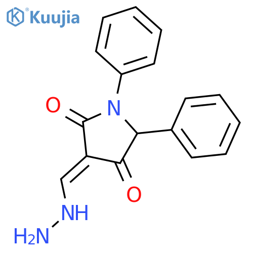 2,4-PYRROLIDINEDIONE, 3-(HYDRAZINOMETHYLENE)-1,5-DIPHENYL- structure