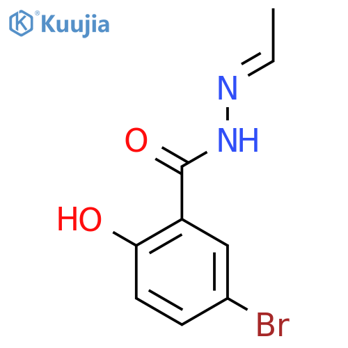 5-bromo-N'-(1E)-ethylidene-2-hydroxybenzohydrazide structure