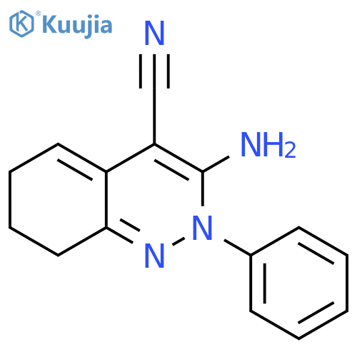 4-CINNOLINECARBONITRILE, 3-AMINO-2,6,7,8-TETRAHYDRO-2-PHENYL- structure