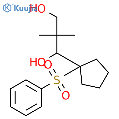 1,3-PROPANEDIOL, 2,2-DIMETHYL-1-[1-(PHENYLSULFONYL)CYCLOPENTYL]- structure
