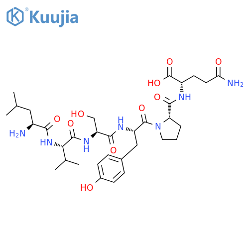 L-Glutamine, L-leucyl-L-valyl-L-seryl-L-tyrosyl-L-prolyl- structure