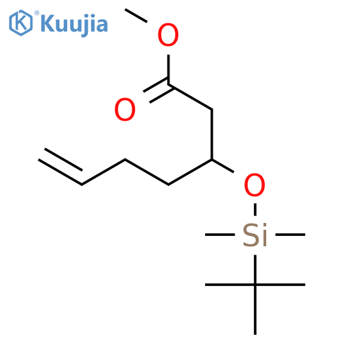 6-HEPTENOIC ACID, 3-[[(1,1-DIMETHYLETHYL)DIMETHYLSILYL]OXY]-, METHYL ESTER structure