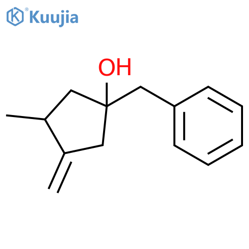 Cyclopentanol, 3-methyl-4-methylene-1-(phenylmethyl)- structure