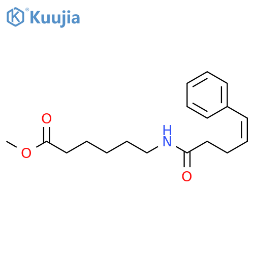 Hexanoic acid, 6-[[(4Z)-1-oxo-5-phenyl-4-pentenyl]amino]-, methyl ester structure