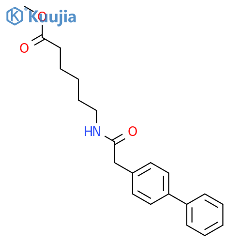 Hexanoic acid, 6-[([1,1'-biphenyl]-4-ylacetyl)amino]-, methyl ester structure