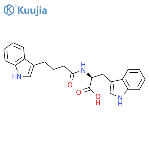 (S)-3-(1H-Indol-3-yl)-2-(4-1H-indol-3-yl-butyrylamino)-propionic acid structure