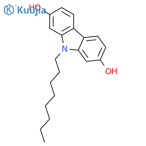9H-Carbazole-2,7-diol, 9-octyl- structure