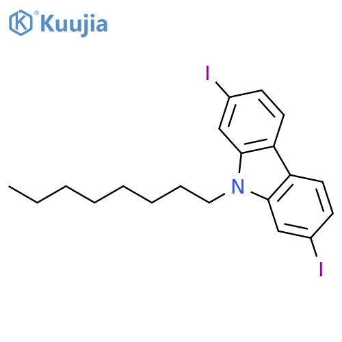 9H-Carbazole, 2,7-diiodo-9-octyl- structure
