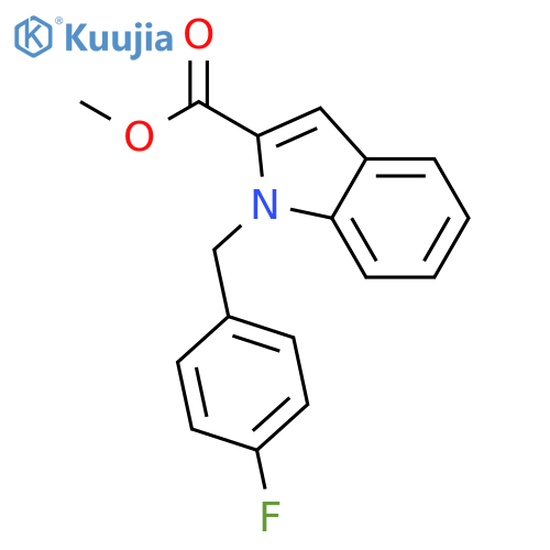 1H-INDOLE-2-CARBOXYLIC ACID, 1-[(4-FLUOROPHENYL)METHYL]-, METHYL ESTER structure