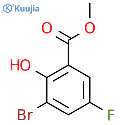 Methyl 3-bromo-5-fluoro-2-hydroxybenzoate structure