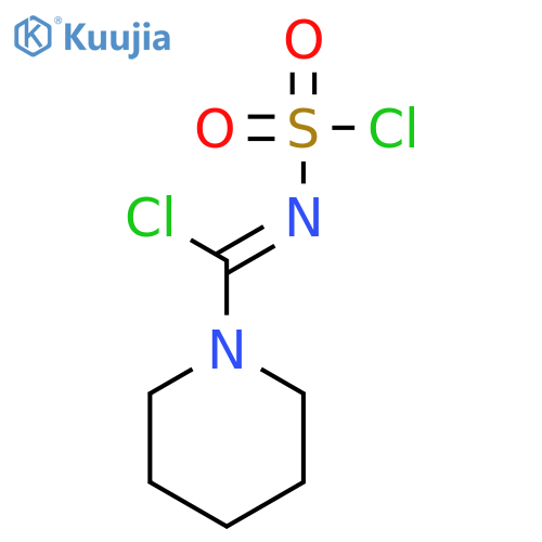 1-Piperidinecarboximidoyl chloride, N-(chlorosulfonyl)- structure