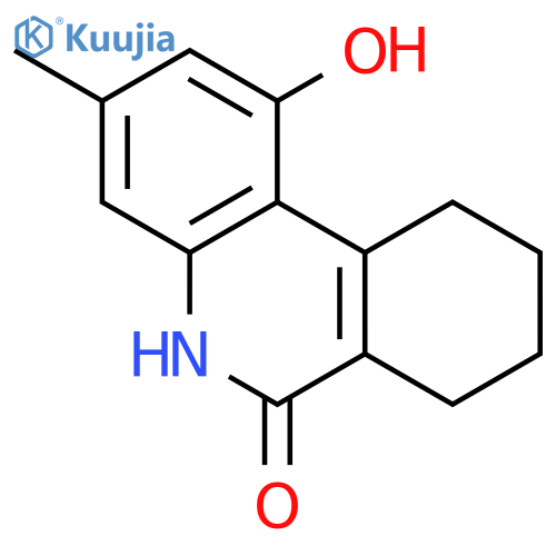 6(5H)-PHENANTHRIDINONE, 7,8,9,10-TETRAHYDRO-1-HYDROXY-3-METHYL- structure