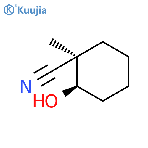 Cyclohexanecarbonitrile, 2-hydroxy-1-methyl-, (1R,2R)-rel- structure