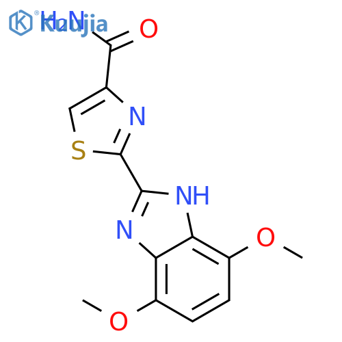 4-THIAZOLECARBOXAMIDE, 2-(4,7-DIMETHOXY-1H-BENZIMIDAZOL-2-YL)- structure