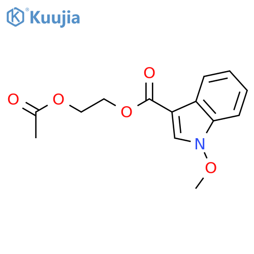 1H-INDOLE-3-CARBOXYLIC ACID, 1-METHOXY-, 2-(ACETYLOXY)ETHYL ESTER structure