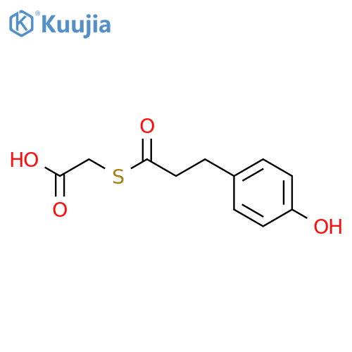 Acetic acid, 2-[[3-(4-hydroxyphenyl)-1-oxopropyl]thio]- structure