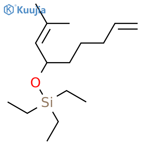 Silane, triethyl[[1-(2-methyl-1-propenyl)-5-hexenyl]oxy]- structure