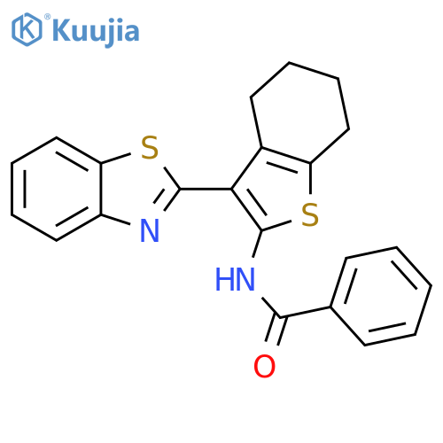 N-3-(1,3-benzothiazol-2-yl)-4,5,6,7-tetrahydro-1-benzothiophen-2-ylbenzamide structure