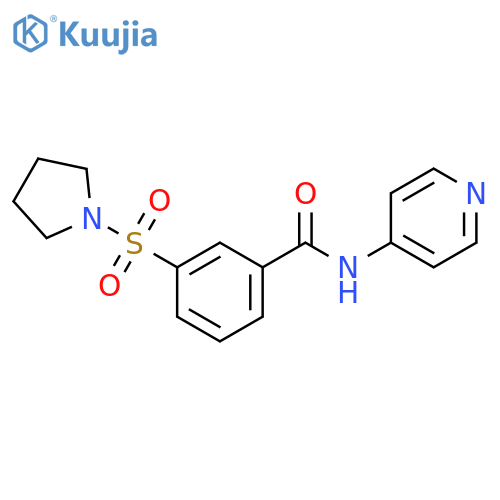 N-(pyridin-4-yl)-3-(pyrrolidine-1-sulfonyl)benzamide structure