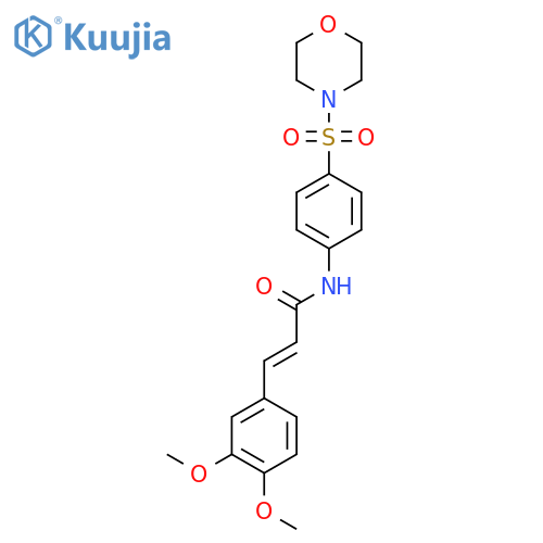 (2E)-3-(3,4-dimethoxyphenyl)-N-4-(morpholine-4-sulfonyl)phenylprop-2-enamide structure