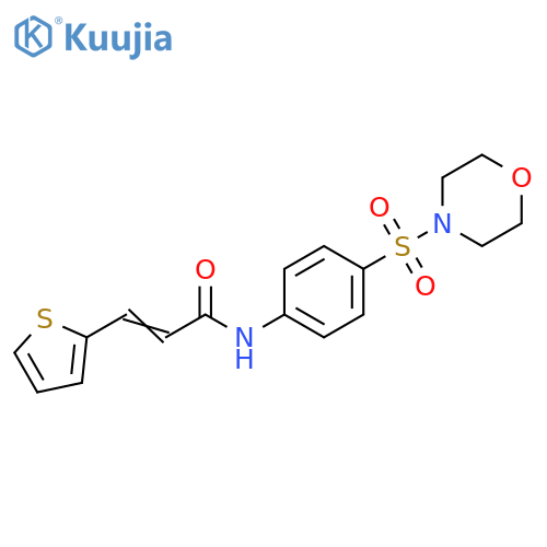 (2E)-N-4-(morpholine-4-sulfonyl)phenyl-3-(thiophen-2-yl)prop-2-enamide structure