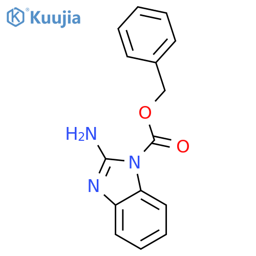 1H-BENZIMIDAZOLE-1-CARBOXYLIC ACID, 2-AMINO-, PHENYLMETHYL ESTER structure