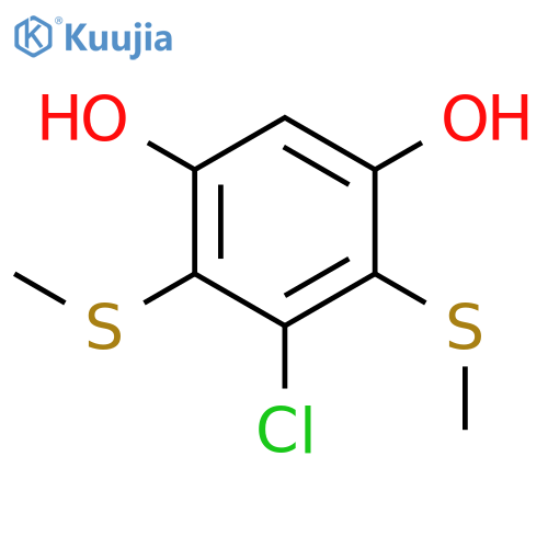 1,3-Benzenediol, 5-chloro-4,6-bis(methylthio)- structure