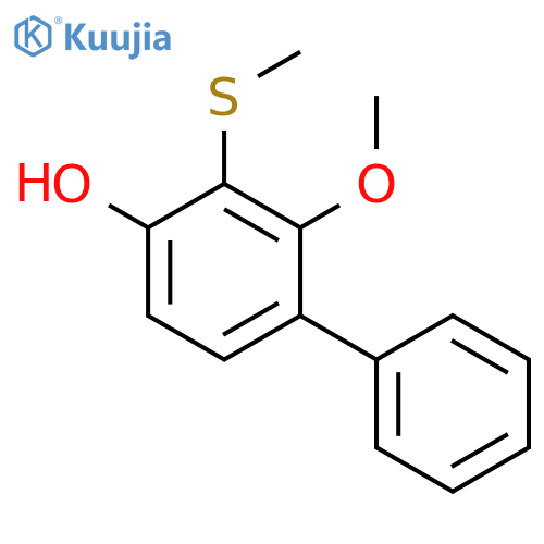 [1,1'-BIPHENYL]-4-OL, 2-METHOXY-3-(METHYLTHIO)- structure