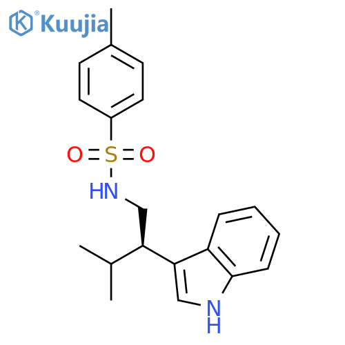 BENZENESULFONAMIDE, N-[(2R)-2-(1H-INDOL-3-YL)-3-METHYLBUTYL]-4-METHYL- structure