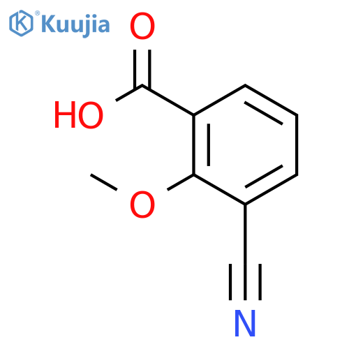 3-cyano-2-methoxy-benzoic acid structure