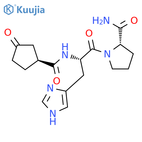L-PROLINAMIDE, N-[[(1S)-3-OXOCYCLOPENTYL]CARBONYL]-L-HISTIDYL- structure