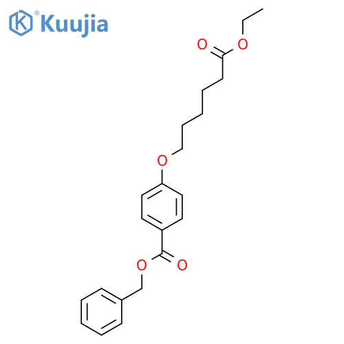 BENZOIC ACID, 4-[(6-ETHOXY-6-OXOHEXYL)OXY]-, PHENYLMETHYL ESTER structure