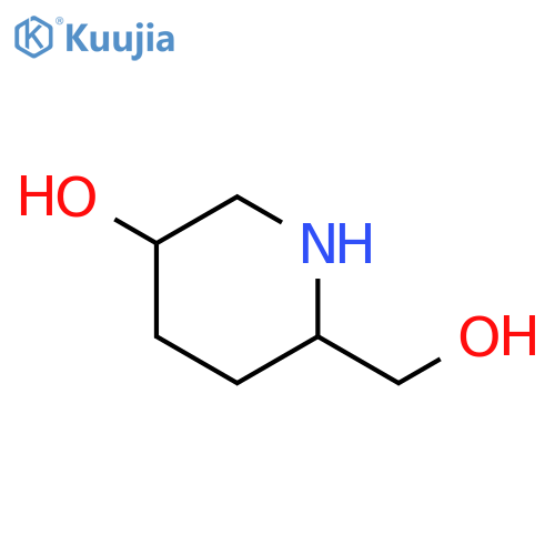 (3R,6S)-6-hydroxymethylpiperidin-3-ol structure