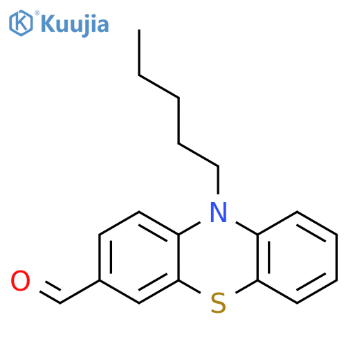 10H-Phenothiazine-3-carboxaldehyde, 10-pentyl- structure