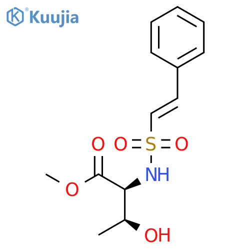 L-ALLOTHREONINE, N-[[(1E)-2-PHENYLETHENYL]SULFONYL]-, METHYL ESTER structure