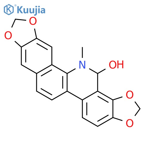 13-methyl-13,14-dihydro-[1,3]dioxolo[4,5-i][1,3]dioxolo[4',5':4,5]benzo[1,2-c]phenanthridin-14-ol structure