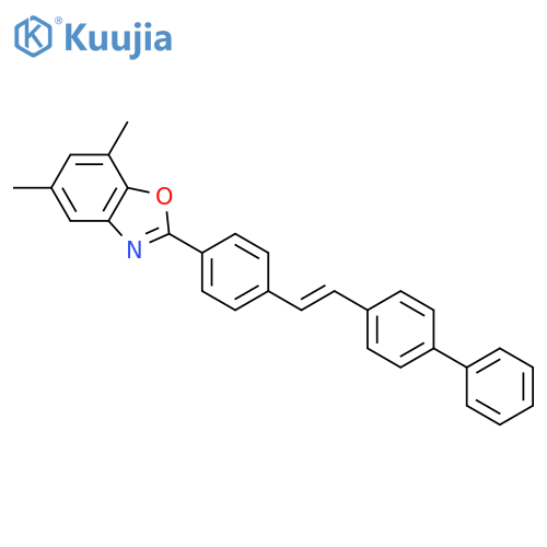 Benzoxazole,2-[4-(2-[1,1'-biphenyl]-4-ylethenyl)phenyl]-5,7-dimethyl- structure