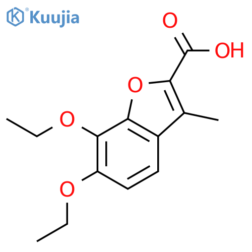 6,7-Diethoxy-3-methyl-1-benzofuran-2-carboxylic Acid structure
