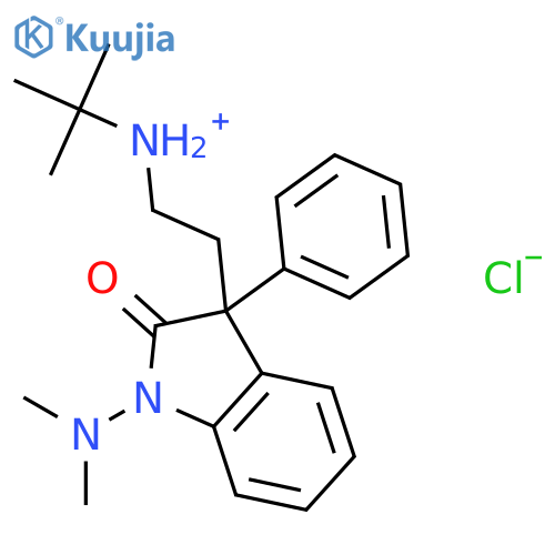 2-Indolinone, 3-(2-(tert-butylamino)ethyl)-1-(dimethylamino)-3-phenyl-, monohydrochloride structure