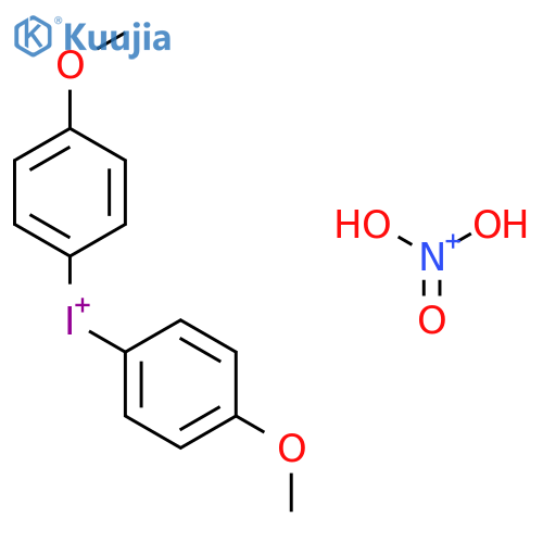 Bis(4-methoxyphenyl)iodanium;dihydroxy(oxo)azanium structure