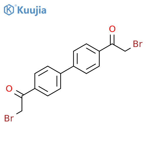 2-bromo-1-[4'-(2-bromoacetyl)-[1,1'-biphenyl]-4-yl]ethan-1-one structure