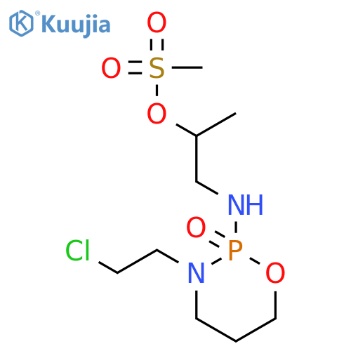 2-Propanol,1-[[3-(2-chloroethyl)tetrahydro-2-oxido-2H-1,3,2-oxazaphosphorin-2-yl]amino]-,methanesulfonate (ester) (9CI) structure