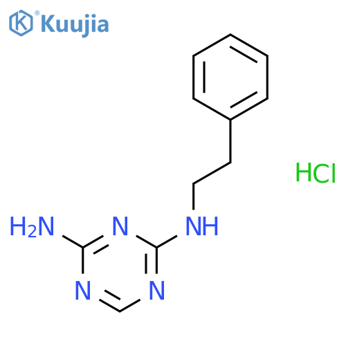 1,3,5-Triazine-2,4-diamine, N2-(2-phenylethyl)-, hydrochloride (1:) structure