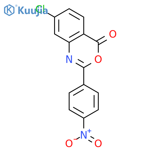 4H-3,1-Benzoxazin-4-one,7-chloro-2-(4-nitrophenyl)- structure