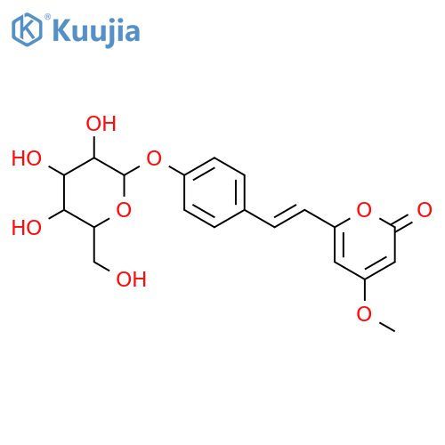 2H-Pyran-2-one, 6-[(1E)-2-[4-(β-D-glucopyranosyloxy)phenyl]ethenyl]-4-methoxy- structure