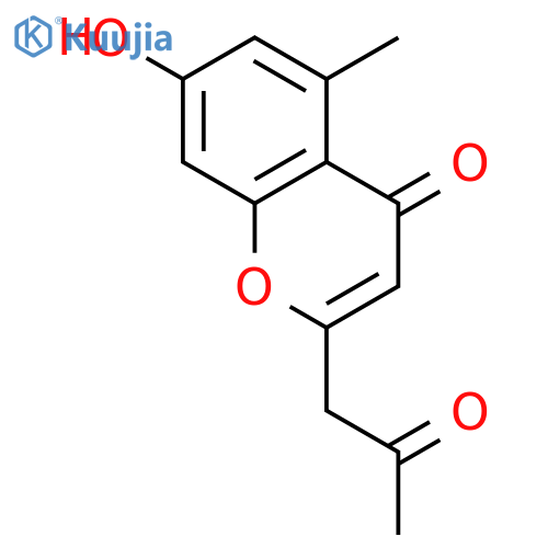 2-acetonyl-7-hydroxy-5-methyl-chromen-4-one structure