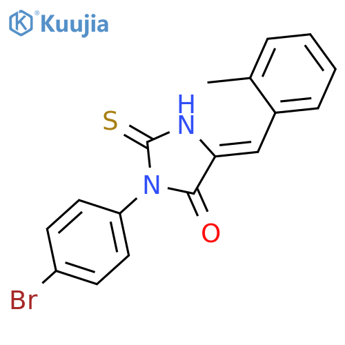 3-(4-Bromophenyl)-5-((2-methylphenyl)methylene)-2-thioxo-4-imidazolidinone structure