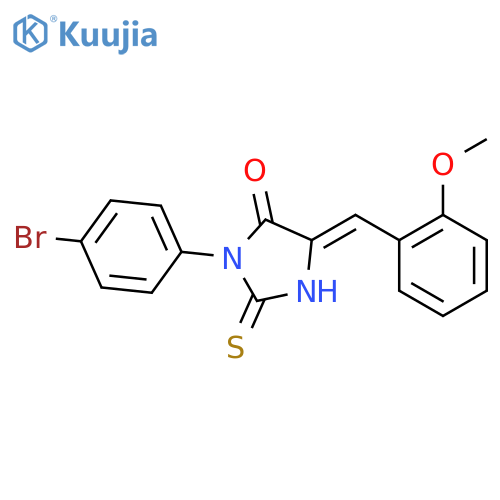 3-(4-Bromophenyl)-5-((2-methoxyphenyl)methylene)-2-thioxo-4-imidazolidinone structure