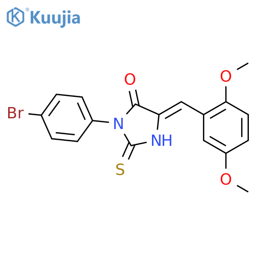 3-(4-Bromophenyl)-5-((2,5-dimethoxyphenyl)methylene)-2-thioxo-4-imidazolidinone structure