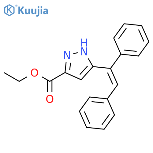 1H-Pyrazole-3-carboxylic acid, 5-(1,2-diphenylethenyl)-, ethyl ester structure